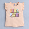 BUMZEE Peach & Pink Girls Sleeveless T-Shirt Pack Of 2