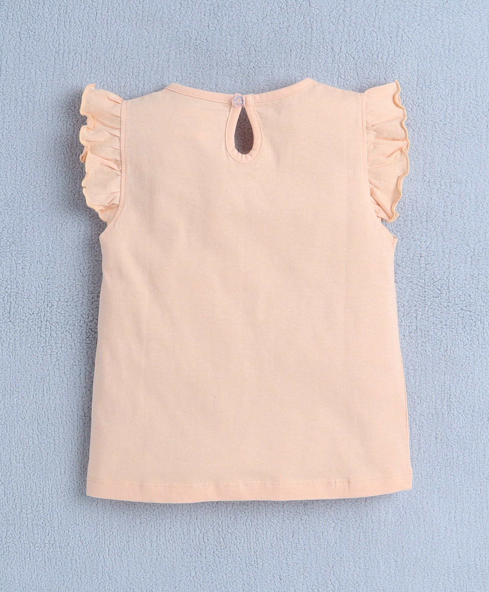 BUMZEE Peach & Pink Girls Sleeveless T-Shirt Pack Of 2