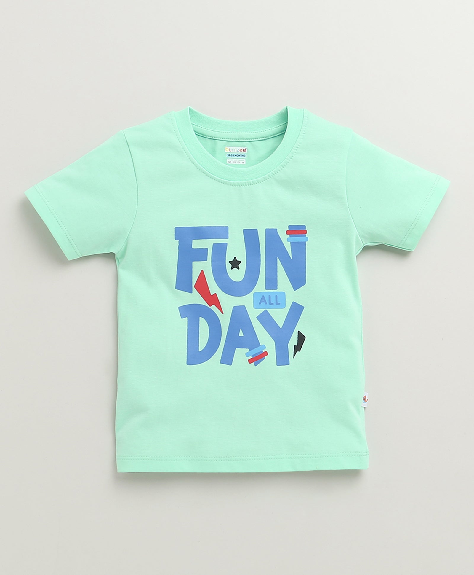 Boys 100% Cotton Stripes T-Shirt & Pyjama Set - Mint Green