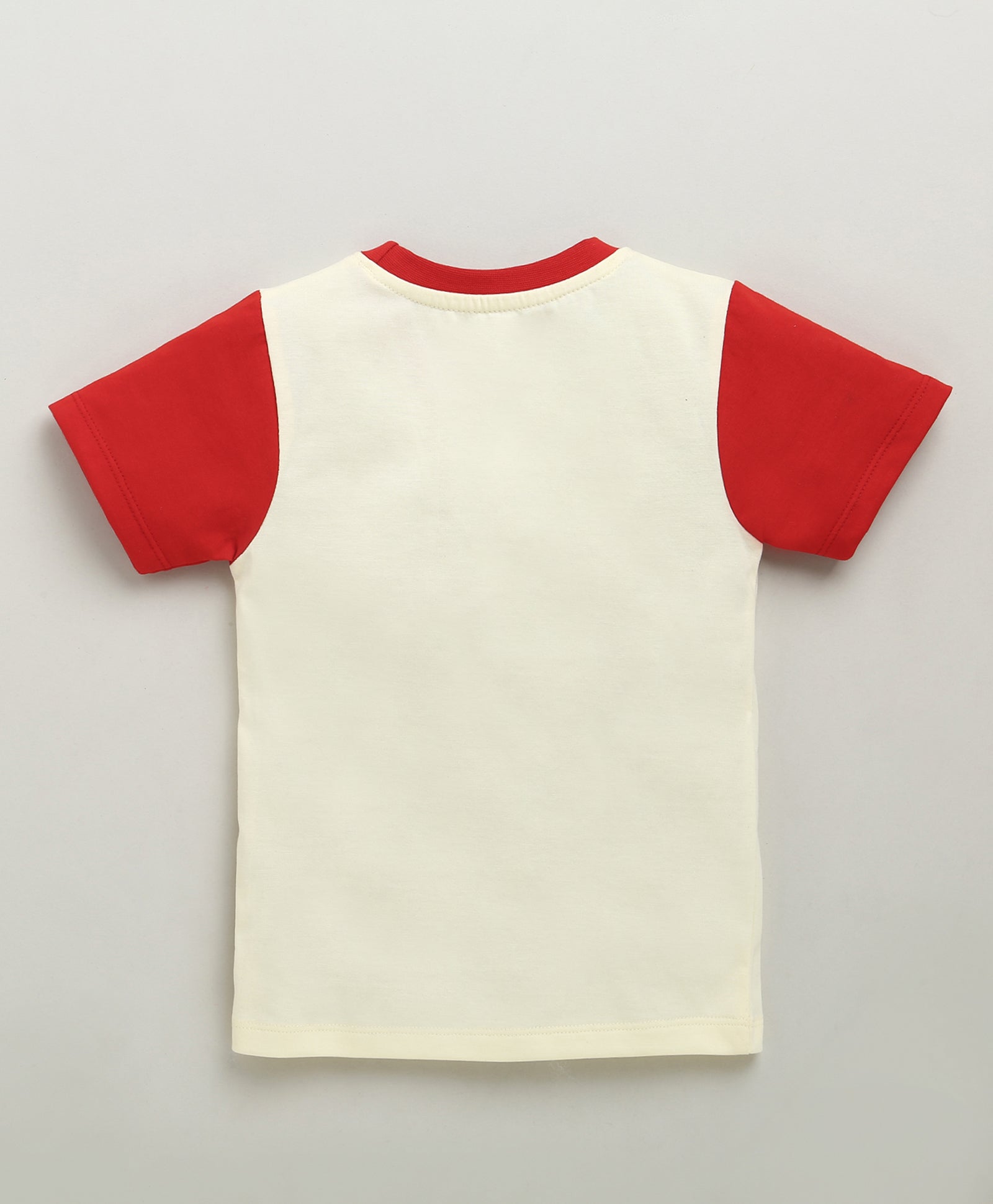 Boys 100% Cotton Graphic T-Shirt & Pyjama Set - Cream