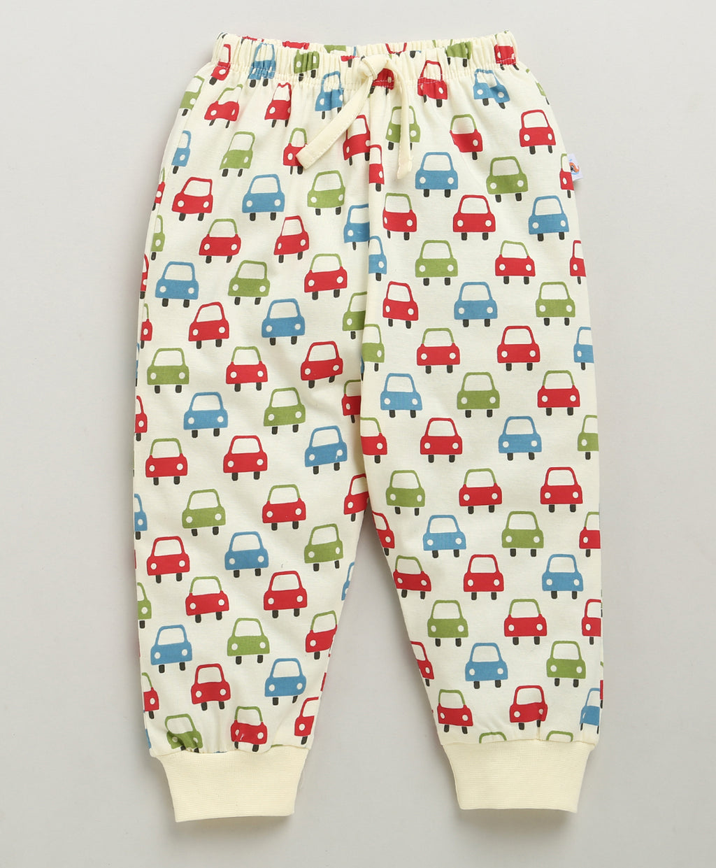 Bumzee Cream Graphic Print T-Shirt & Pyjama Set, Half Sleeves, 100% Cotton