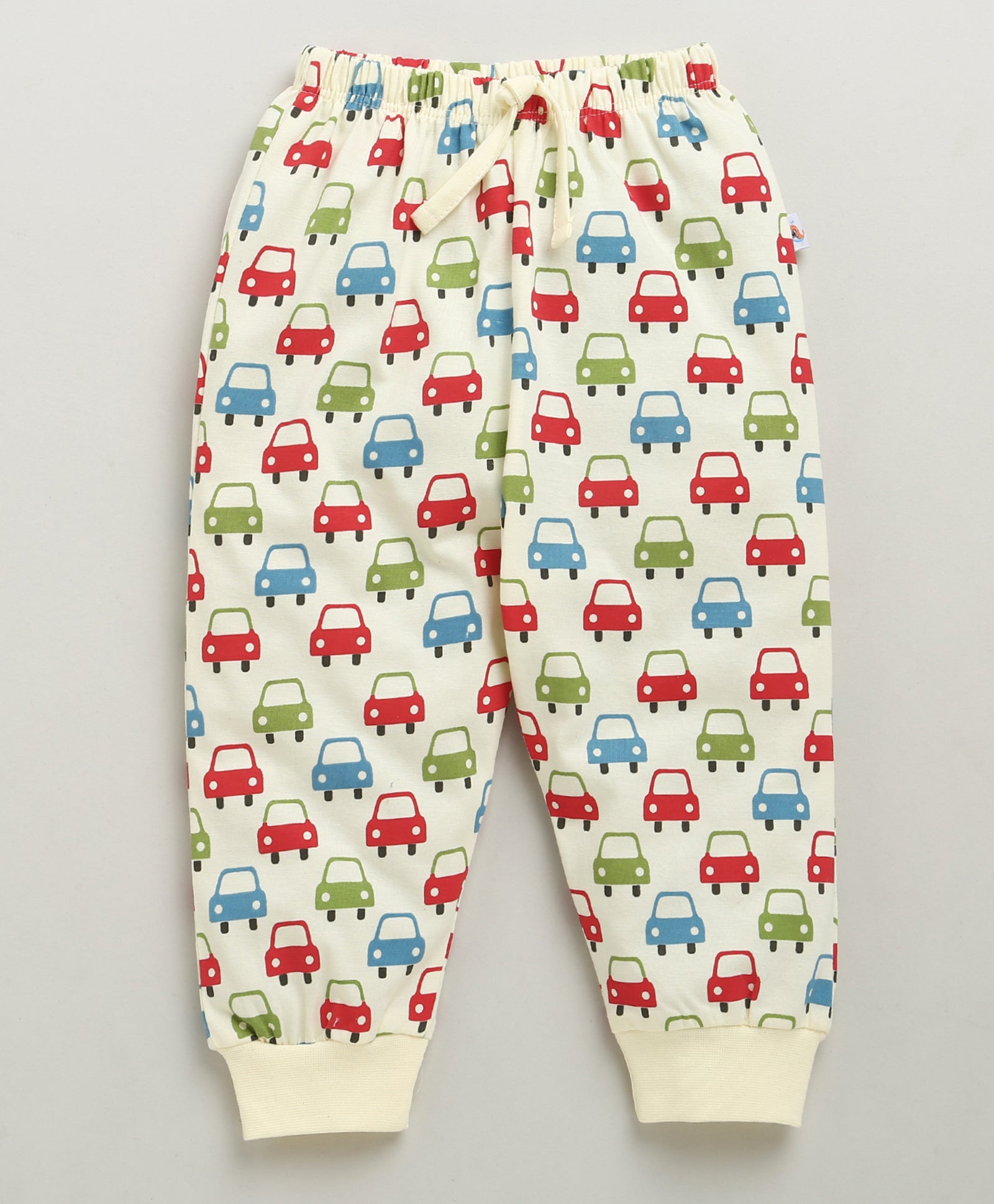 Boys 100% Cotton Graphic T-Shirt & Pyjama Set - Cream