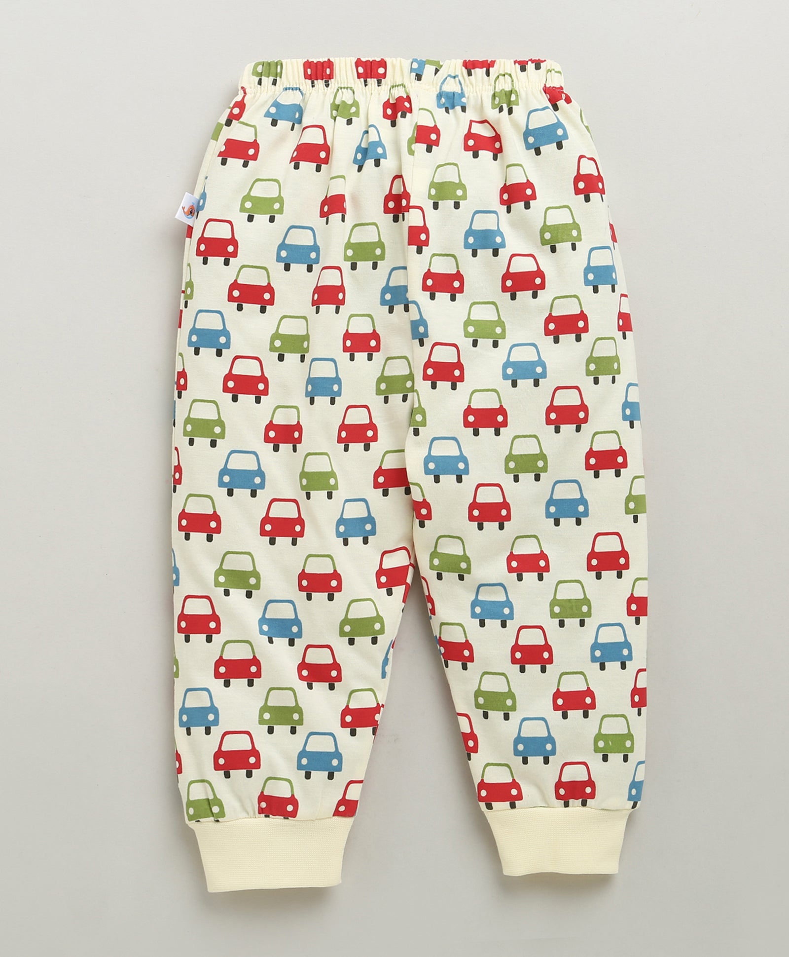 Boys 100% Cotton Graphic T-Shirt & Pyjama Set - Cream