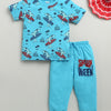 Boys 100% Cotton Animal T-Shirt & Pyjama Set - Blue