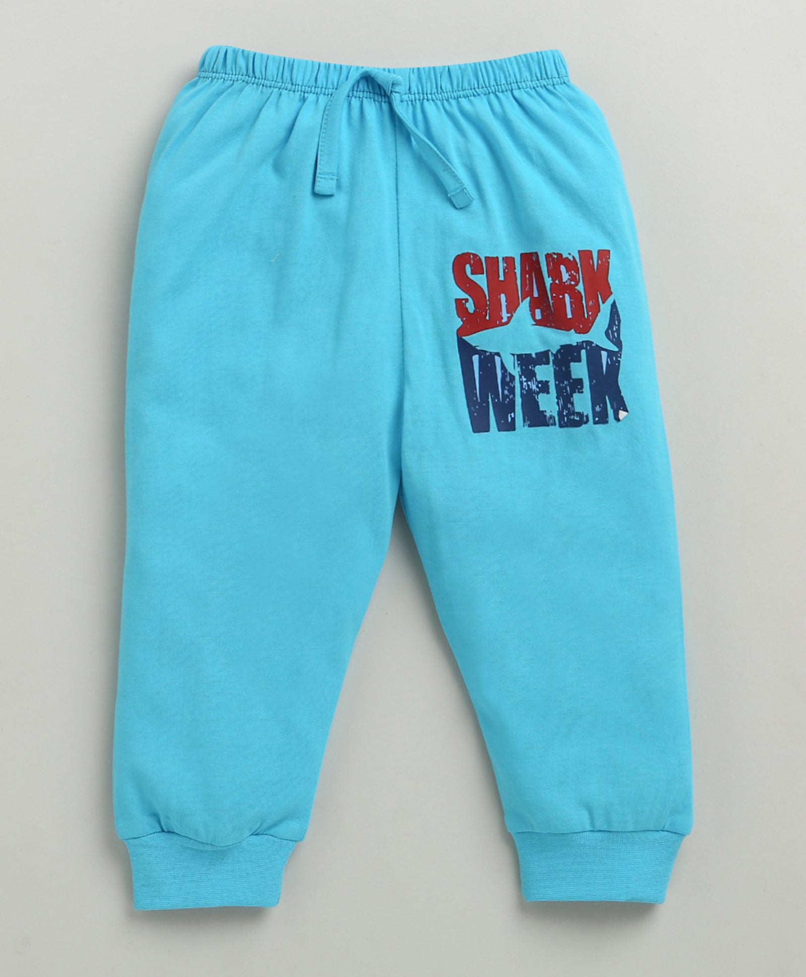 Boys 100% Cotton Animal T-Shirt & Pyjama Set - Blue