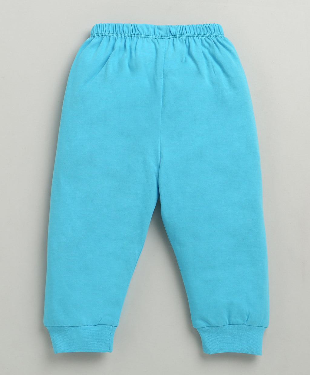 Bumzee Blue Animal Print T-Shirt & Pyjama Set, Half Sleeves, 100% Cotton (Style Peb10357)
