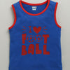 BUMZEE Royal Blue & Orange Boys Sleeveless Cotton T-Shirts Pack Of 2