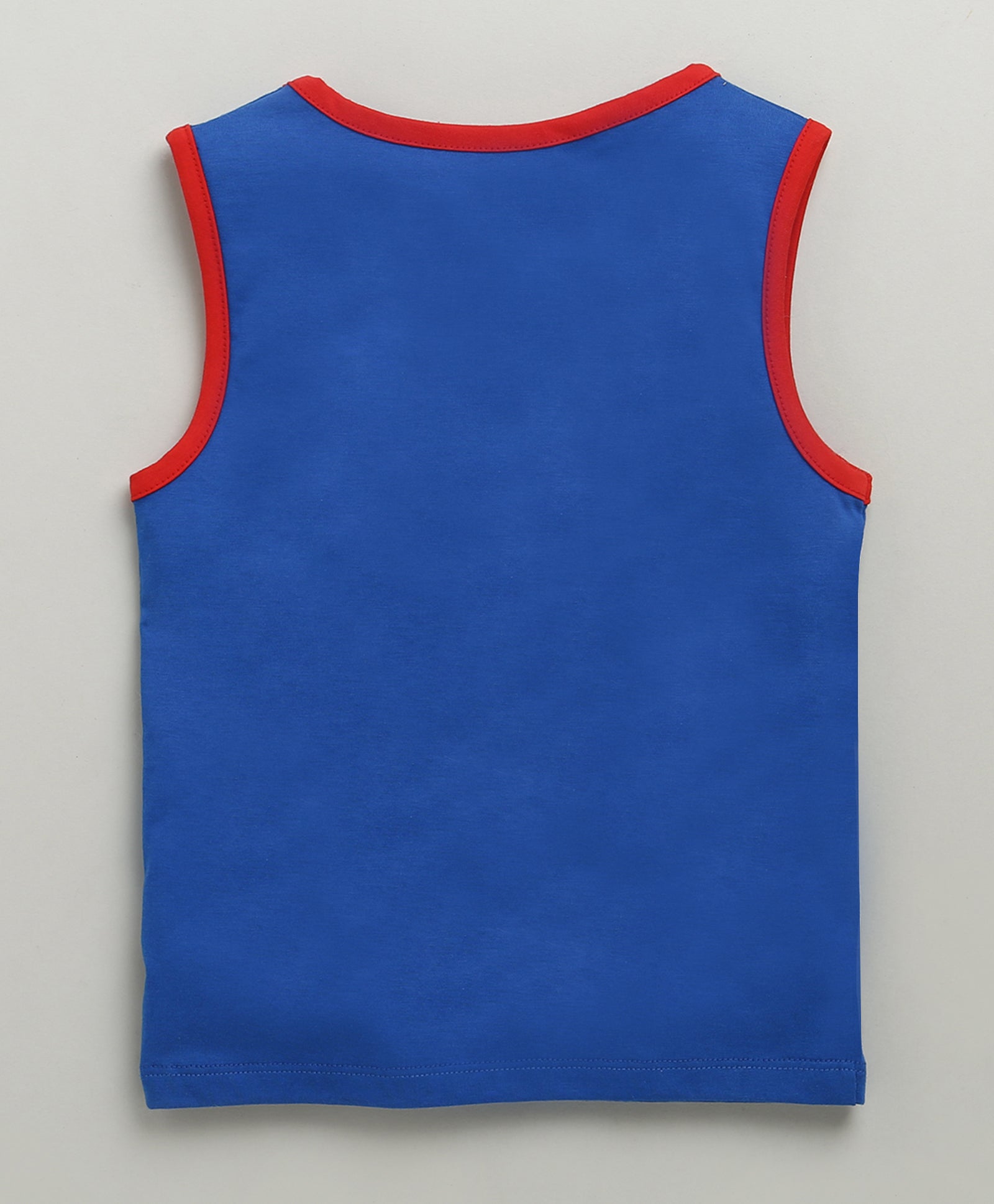 BUMZEE Royal Blue & Orange Boys Sleeveless Cotton T-Shirts Pack Of 2