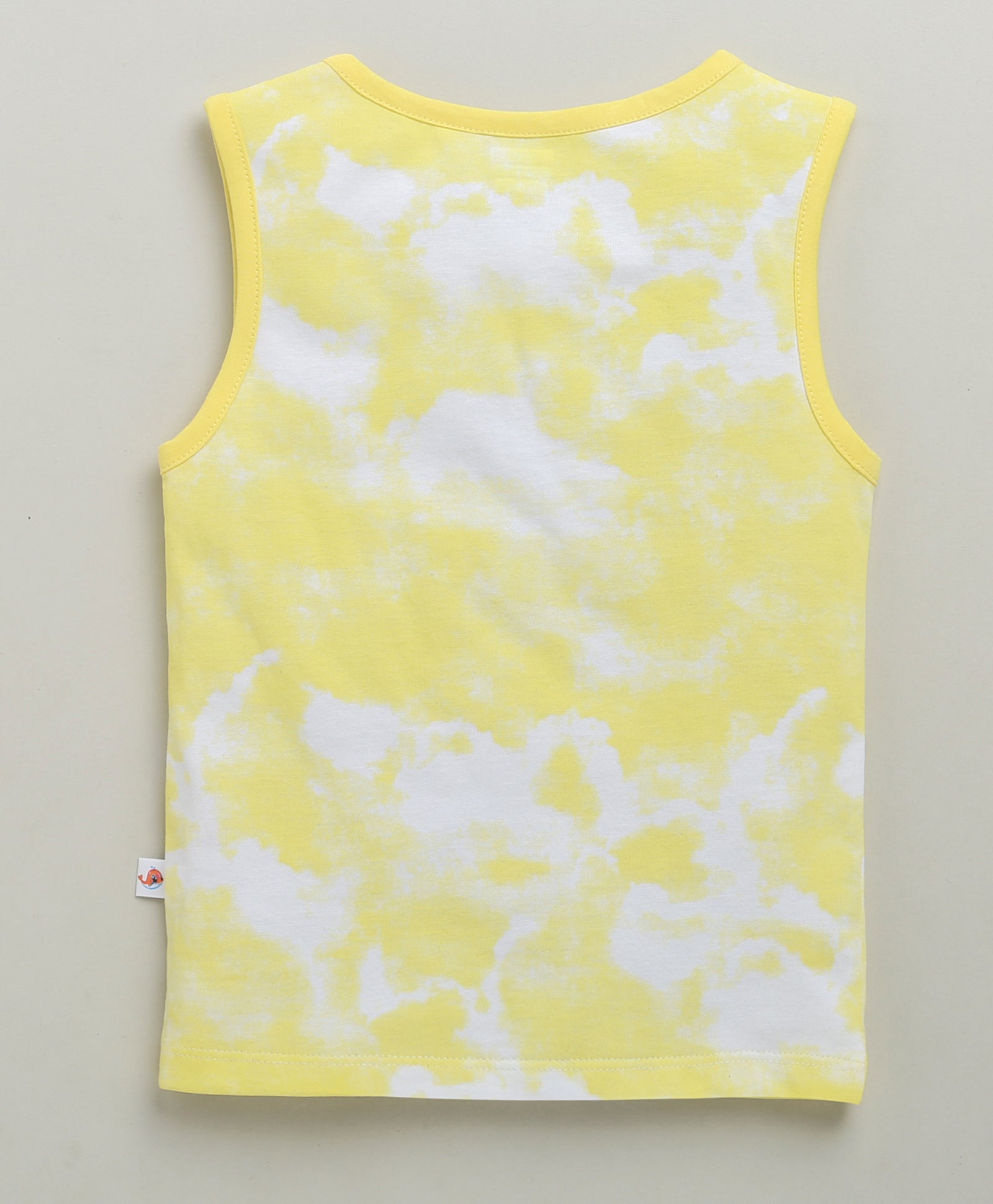 BUMZEE Yellow & Olive Boys Sleeveless Cotton T-Shirts Pack Of 2