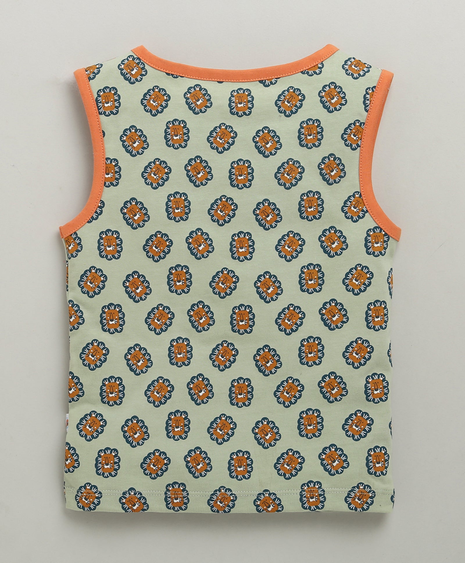 BUMZEE Yellow & Olive Boys Sleeveless Cotton T-Shirts Pack Of 2