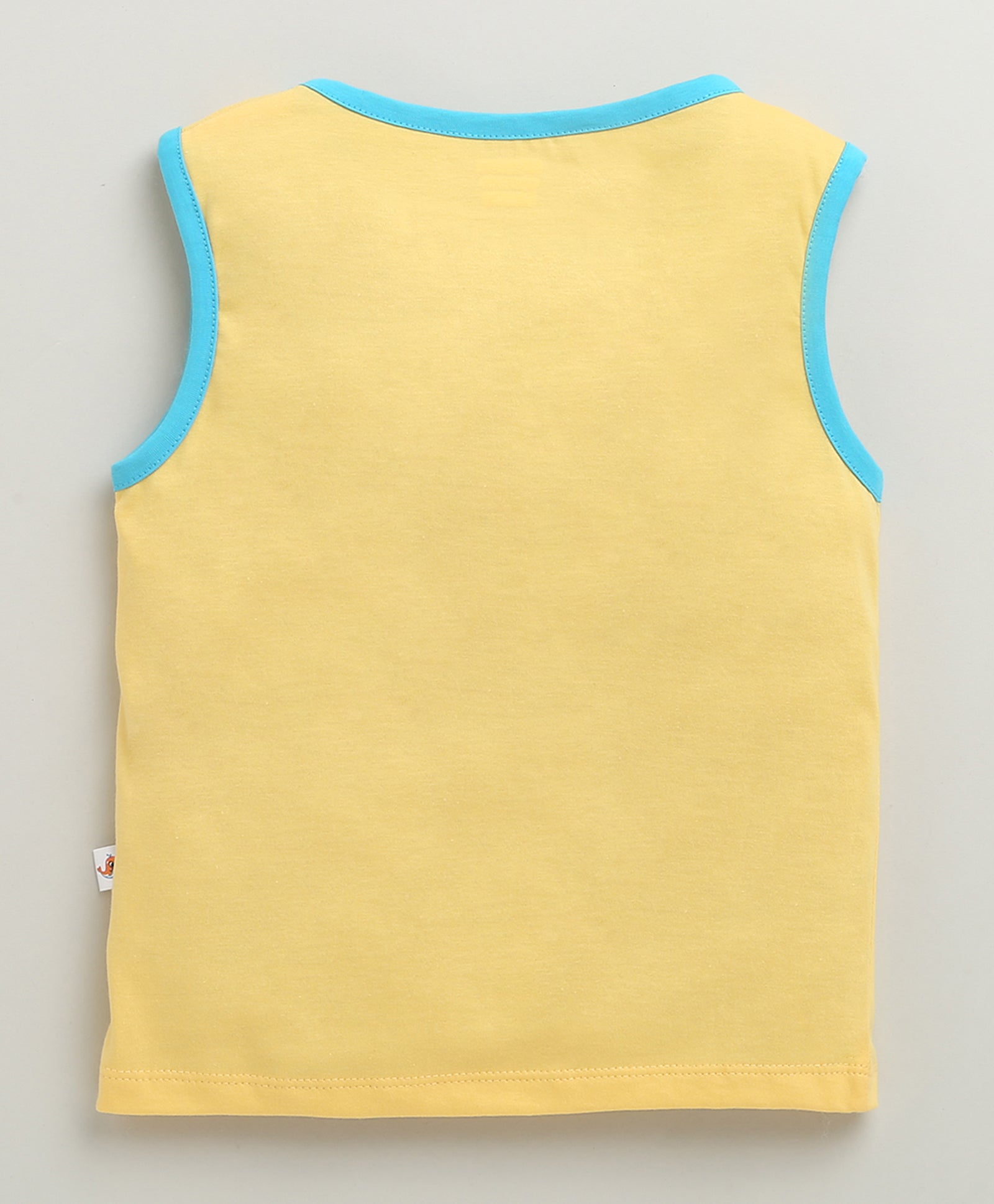 BUMZEE Yellow & Red Boys Sleeveless Cotton T-Shirts Pack Of 2