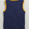 BUMZEE Navy & Multi Boys Sleeveless Cotton T-Shirts Pack Of 2