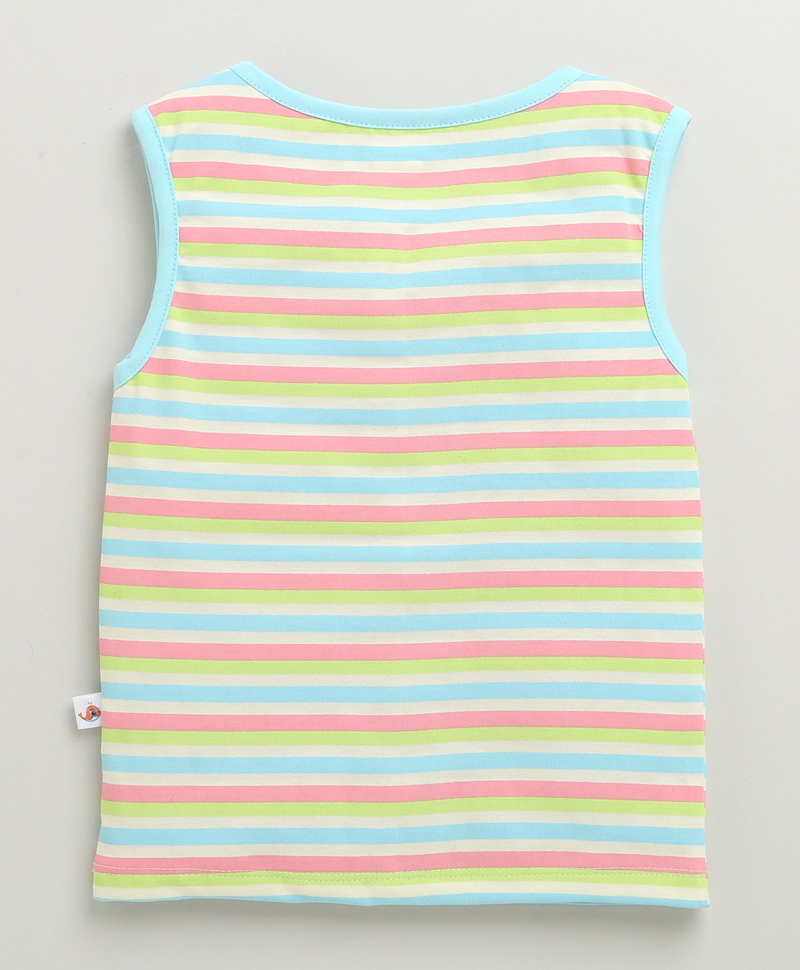 BUMZEE Navy & Multi Boys Sleeveless Cotton T-Shirts Pack Of 2