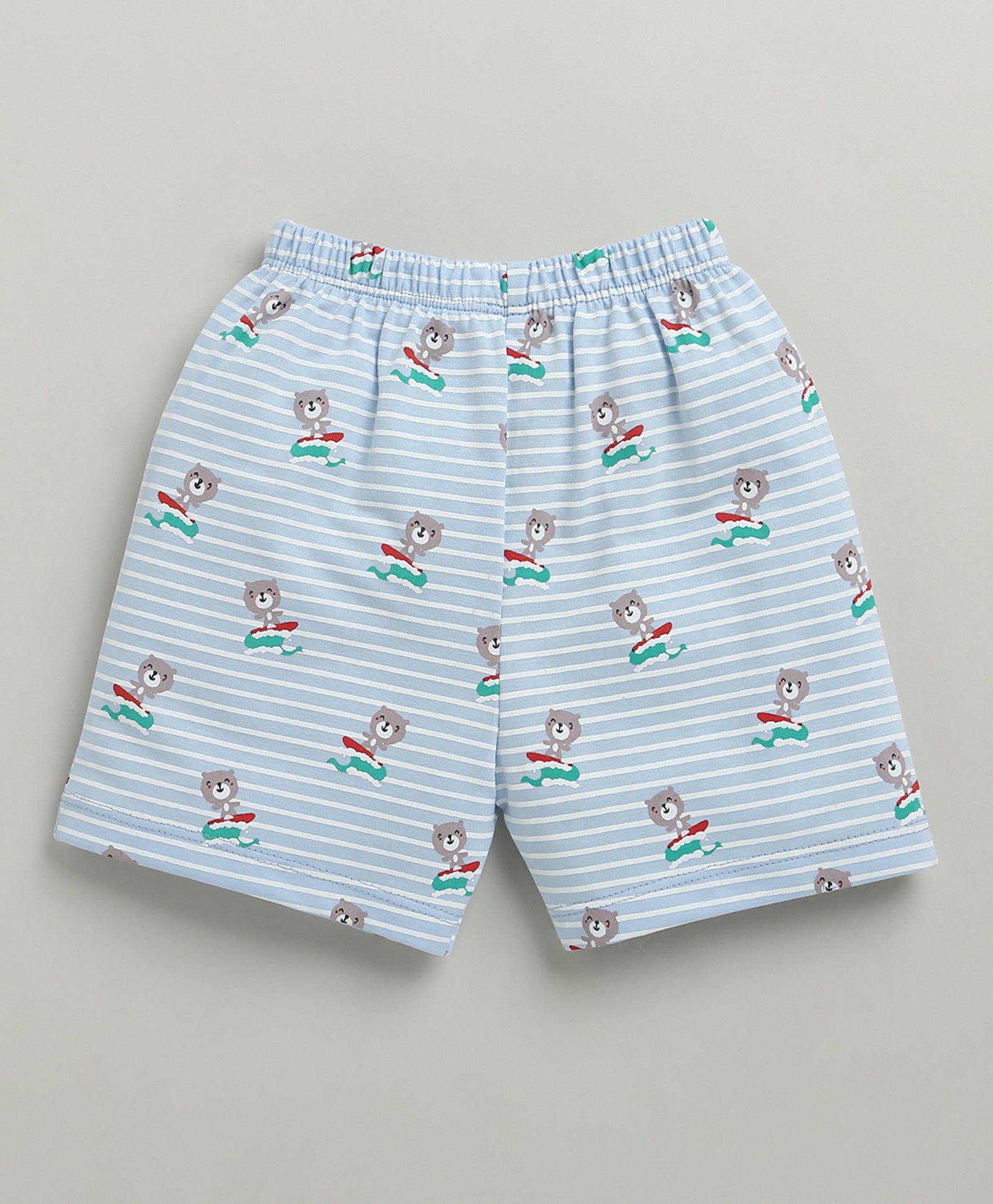 BUMZEE Coral & Sky Blue Boys Shorts Pack Of 2
