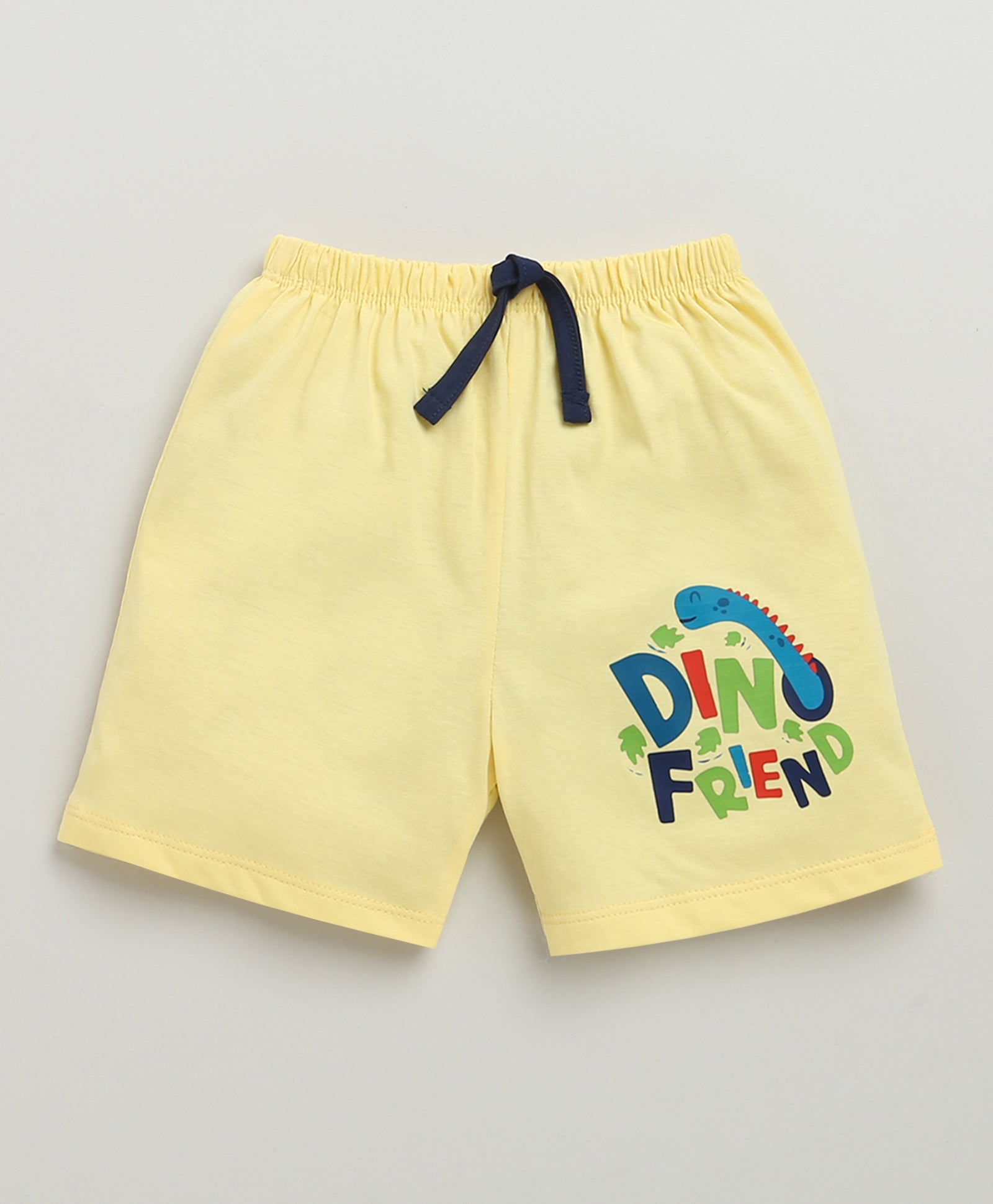 BUMZEE Mint Green & Yellow Boys Shorts Pack Of 2