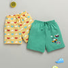 BUMZEE Green & Yellow Boys Shorts Pack Of 2