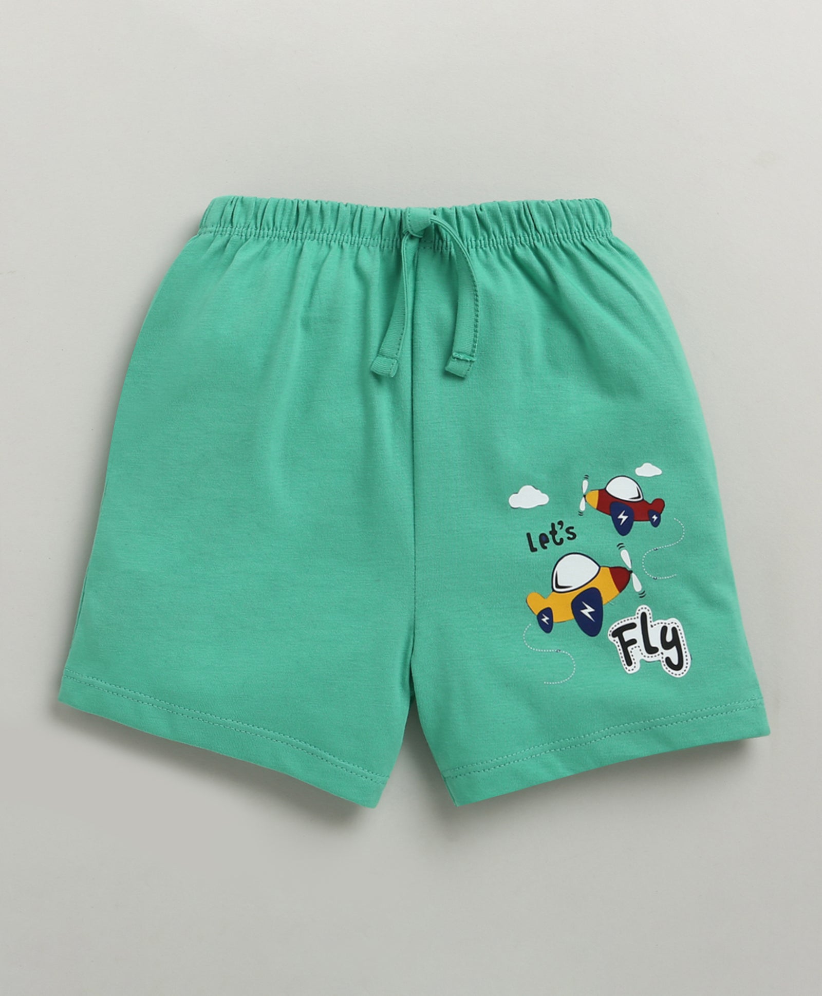 BUMZEE Green & Yellow Boys Shorts Pack Of 2
