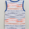 BUMZEE White & Royal Blue Boys Sleeveless T-Shirt & Short Set