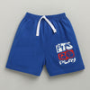 BUMZEE White & Royal Blue Boys Sleeveless T-Shirt & Short Set