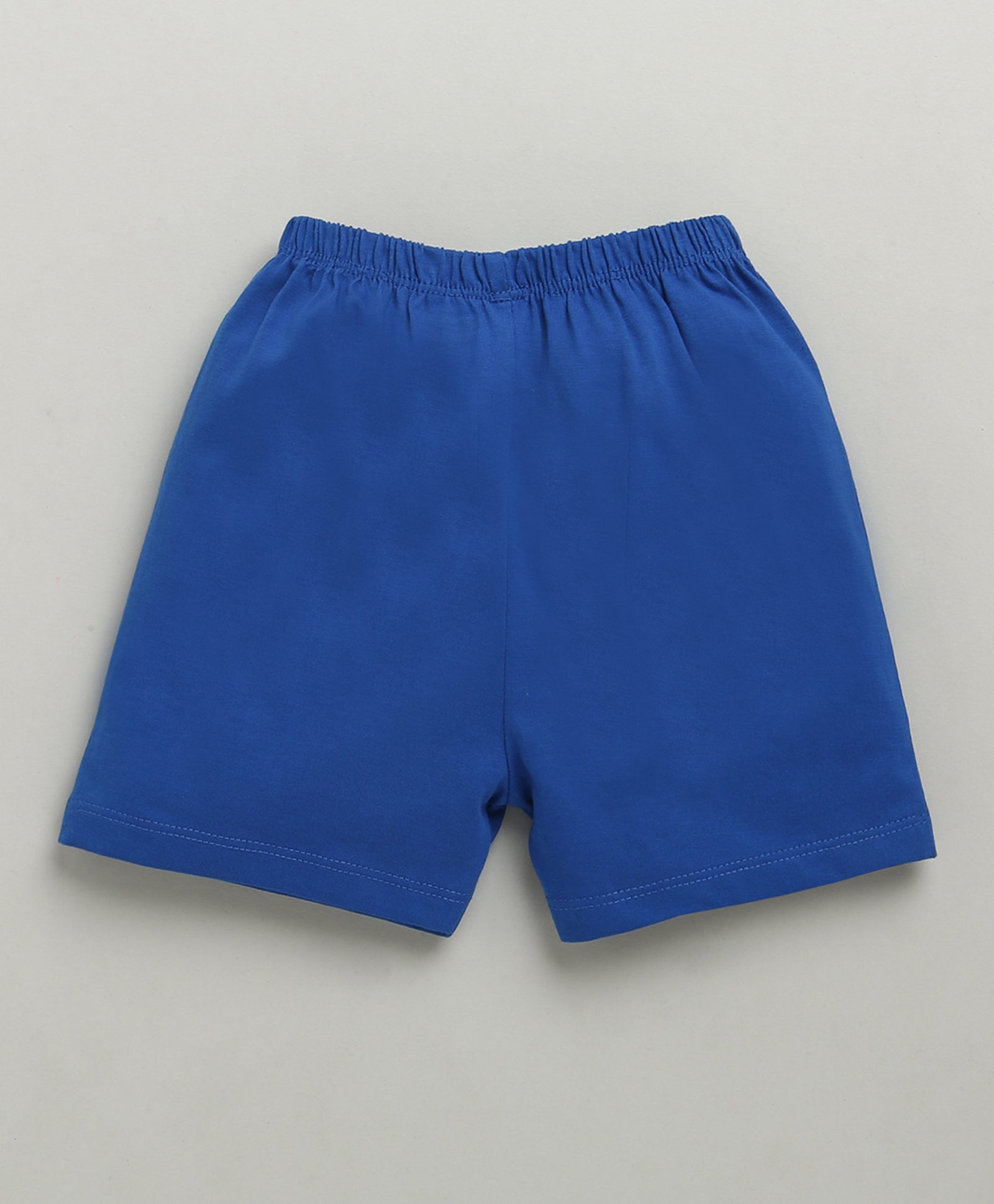 BUMZEE White & Royal Blue Boys Sleeveless T-Shirt & Short Set