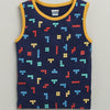 BUMZEE Navy & Yellow Boys Sleeveless T-Shirt & Short Set