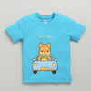BUMZEE Blue & Orange Boys Half Sleeves Cotton T-Shirts Pack Of 2