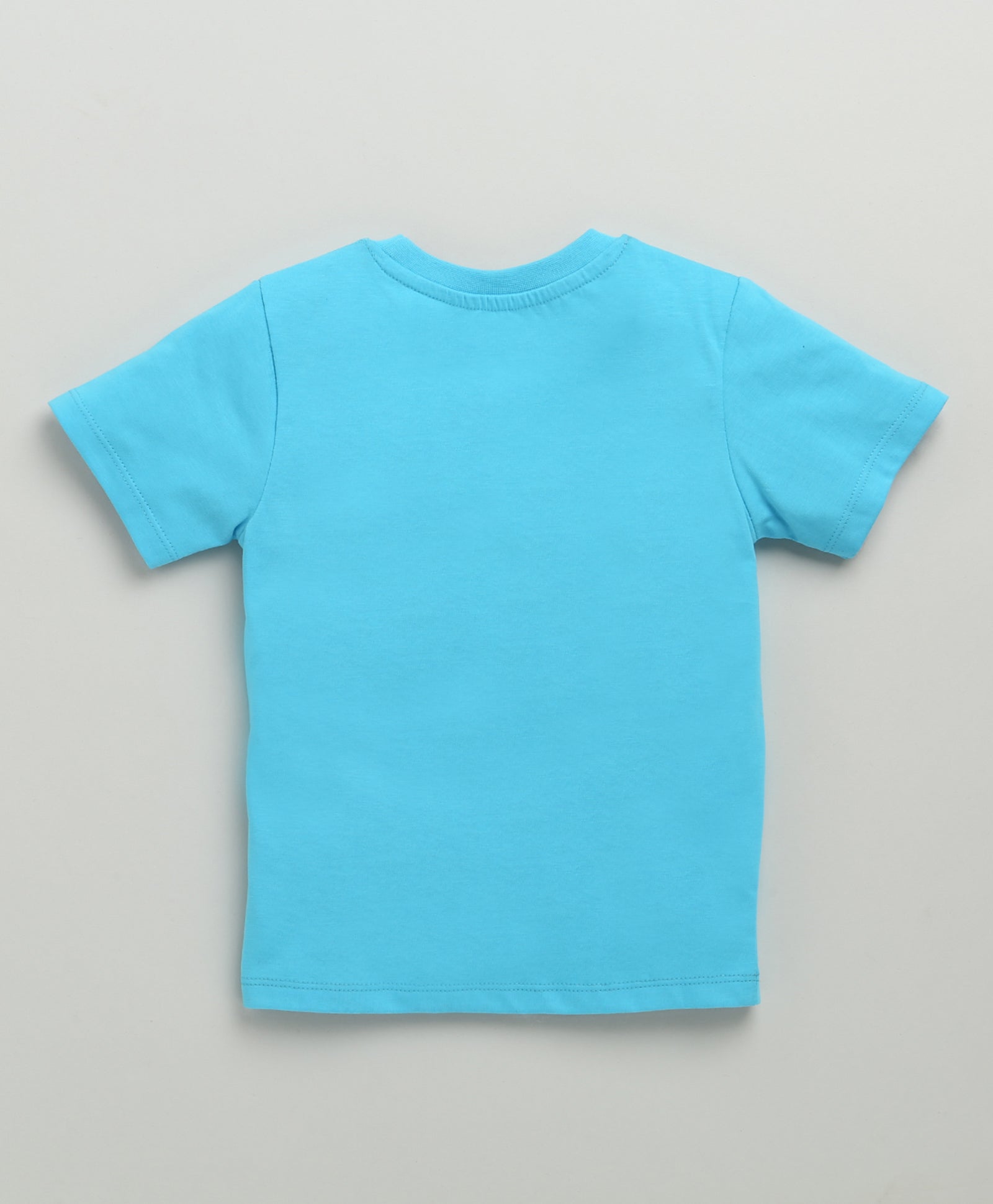 BUMZEE Blue & Orange Boys Half Sleeves Cotton T-Shirts Pack Of 2