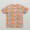BUMZEE Blue & Orange Boys Half Sleeves Cotton T-Shirts Pack Of 2