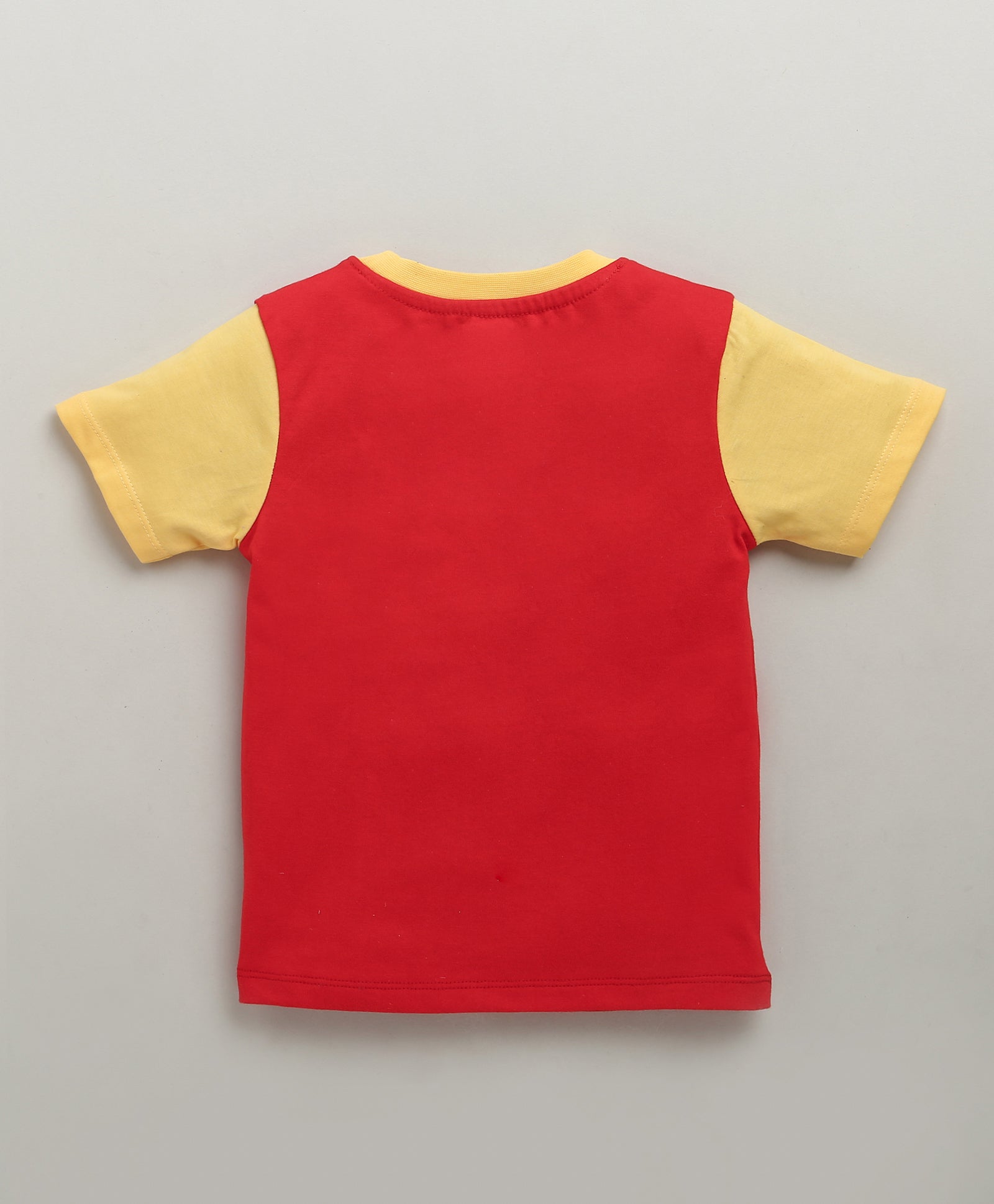 BUMZEE Red & Yellow Boys Half Sleeves Cotton T-Shirts Pack Of 2