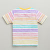 BUMZEE Indigo & Multi Boys Half Sleeves Cotton T-Shirts Pack Of 2