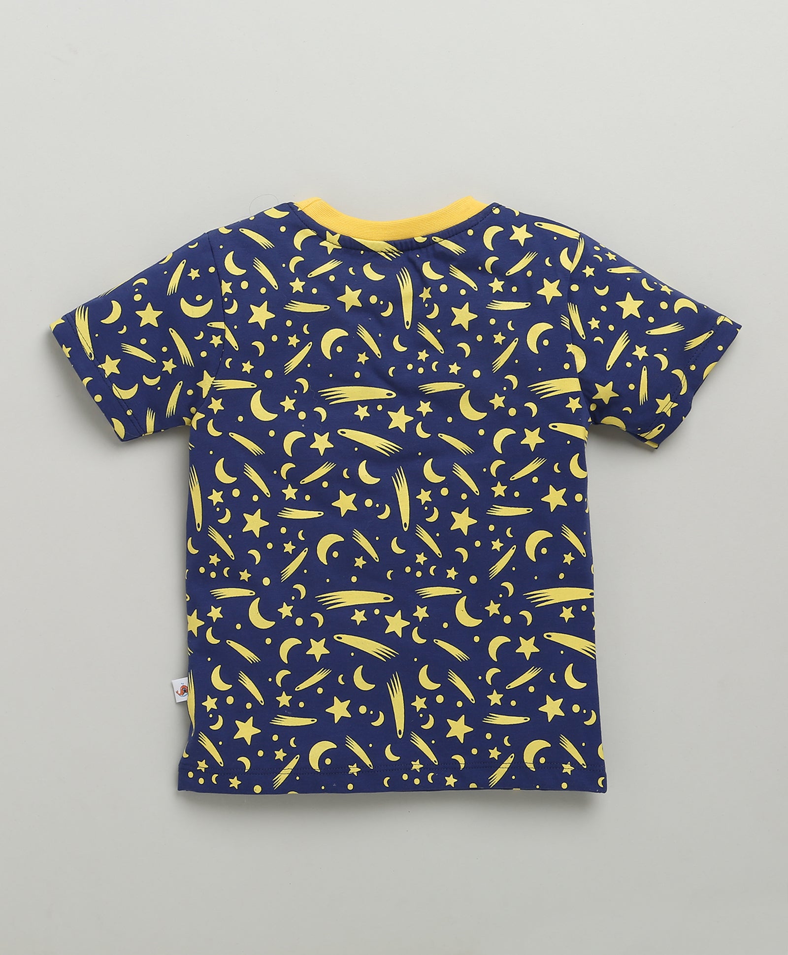 BUMZEE Indigo & Multi Boys Half Sleeves Cotton T-Shirts Pack Of 2
