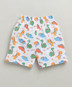 Bumzee Blue & Red Animal Print Shorts, Pack of 3, 100% Cotton