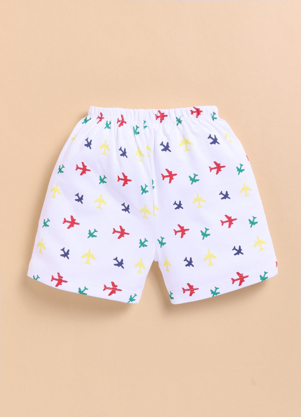 Bumzee Royal Blue & Orange Animal Print Shorts, Pack of 3, 100% Cotton