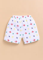 Bumzee Royal Blue & Orange Animal Print Shorts, Pack of 3, 100% Cotton