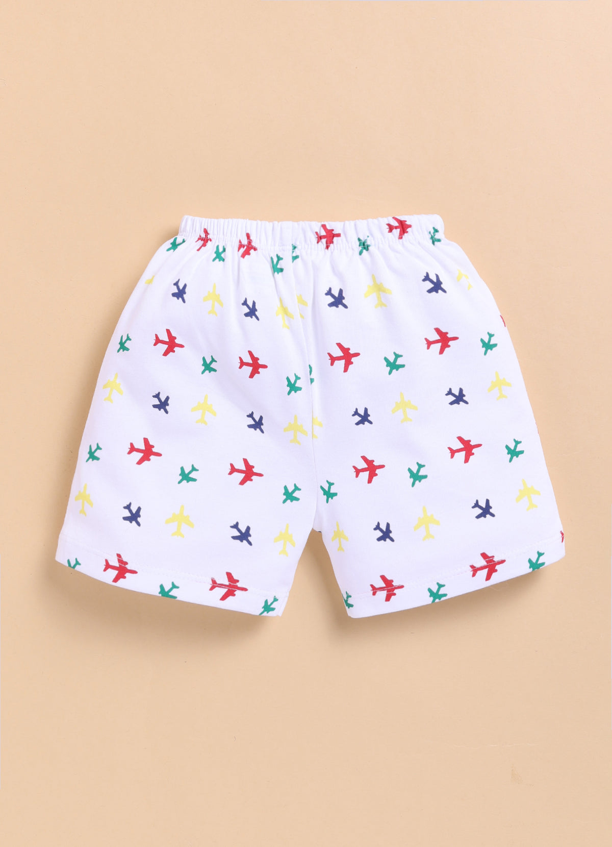 Bumzee Royal Blue & Orange Animal Print Shorts, Pack of 3, 100% Cotton