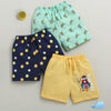 BUMZEE Yellow & Navy Boys Shorts Pack Of 2