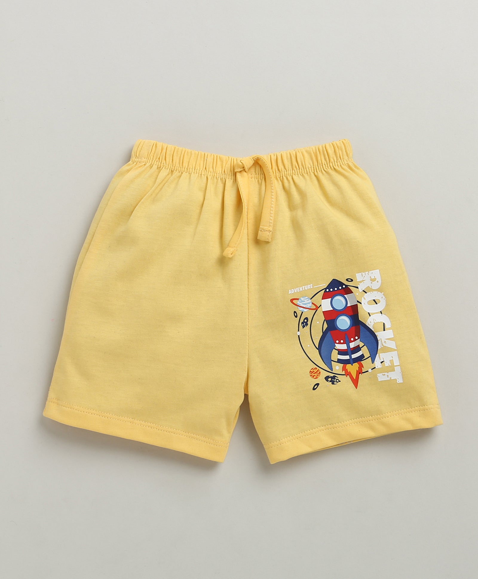 BUMZEE Yellow & Navy Boys Shorts Pack Of 2
