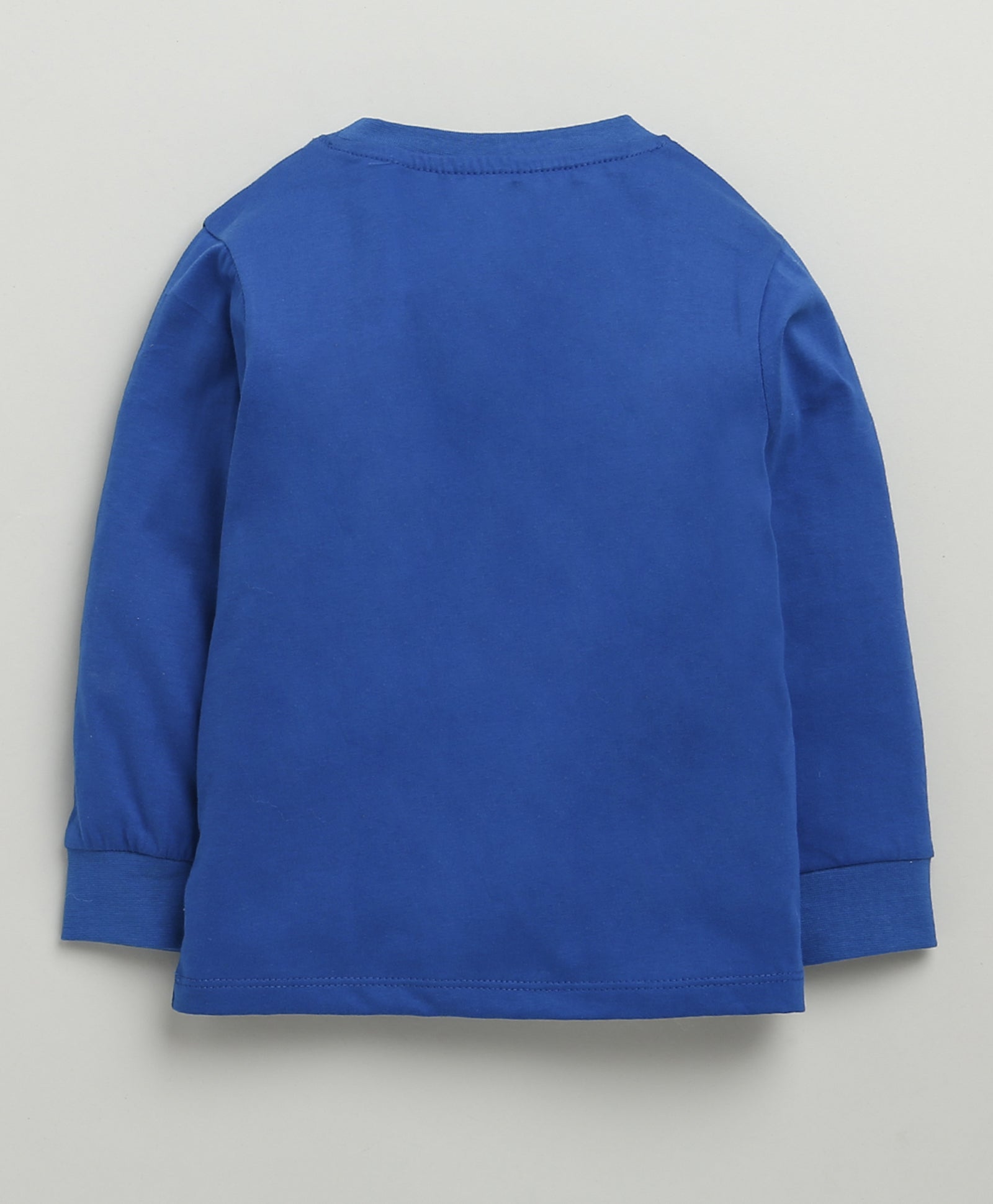 Boys 100% Cotton Graphic T-Shirt & Pyjama Set - Royal Blue & Red