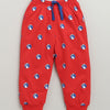 Boys 100% Cotton Graphic T-Shirt & Pyjama Set - Royal Blue & Red