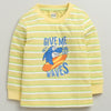 Boys 100% Cotton Stripes T-Shirt & Pyjama Set - Yellow & Lime Green