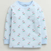 Boys 100% Cotton Animal T-Shirt & Pyjama Set - Sky Blue