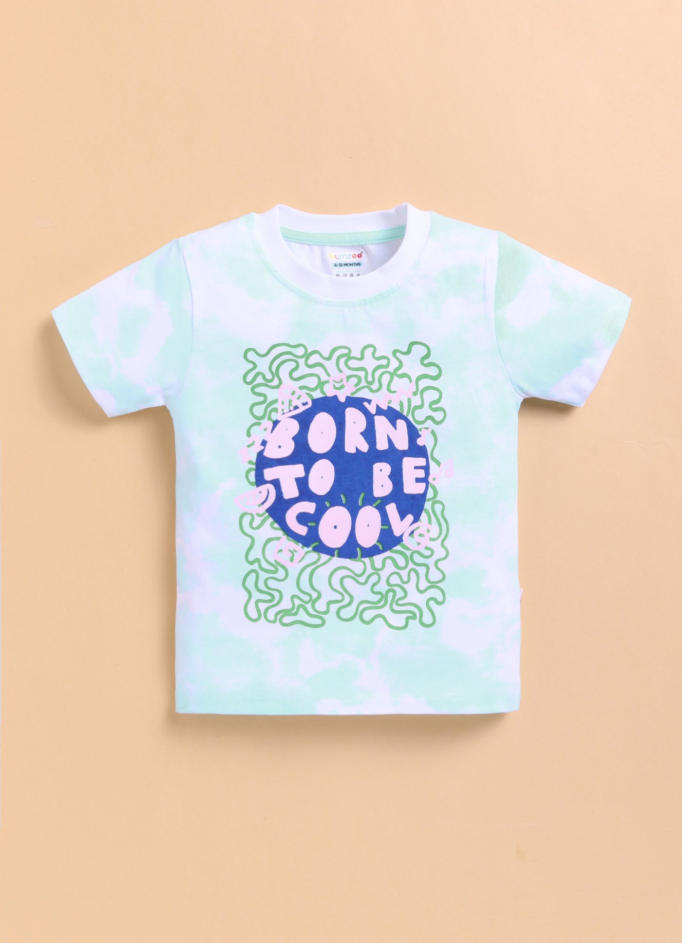 BUMZEE Aqua Blue Boys Half Sleeves T-Shirt & Short Set