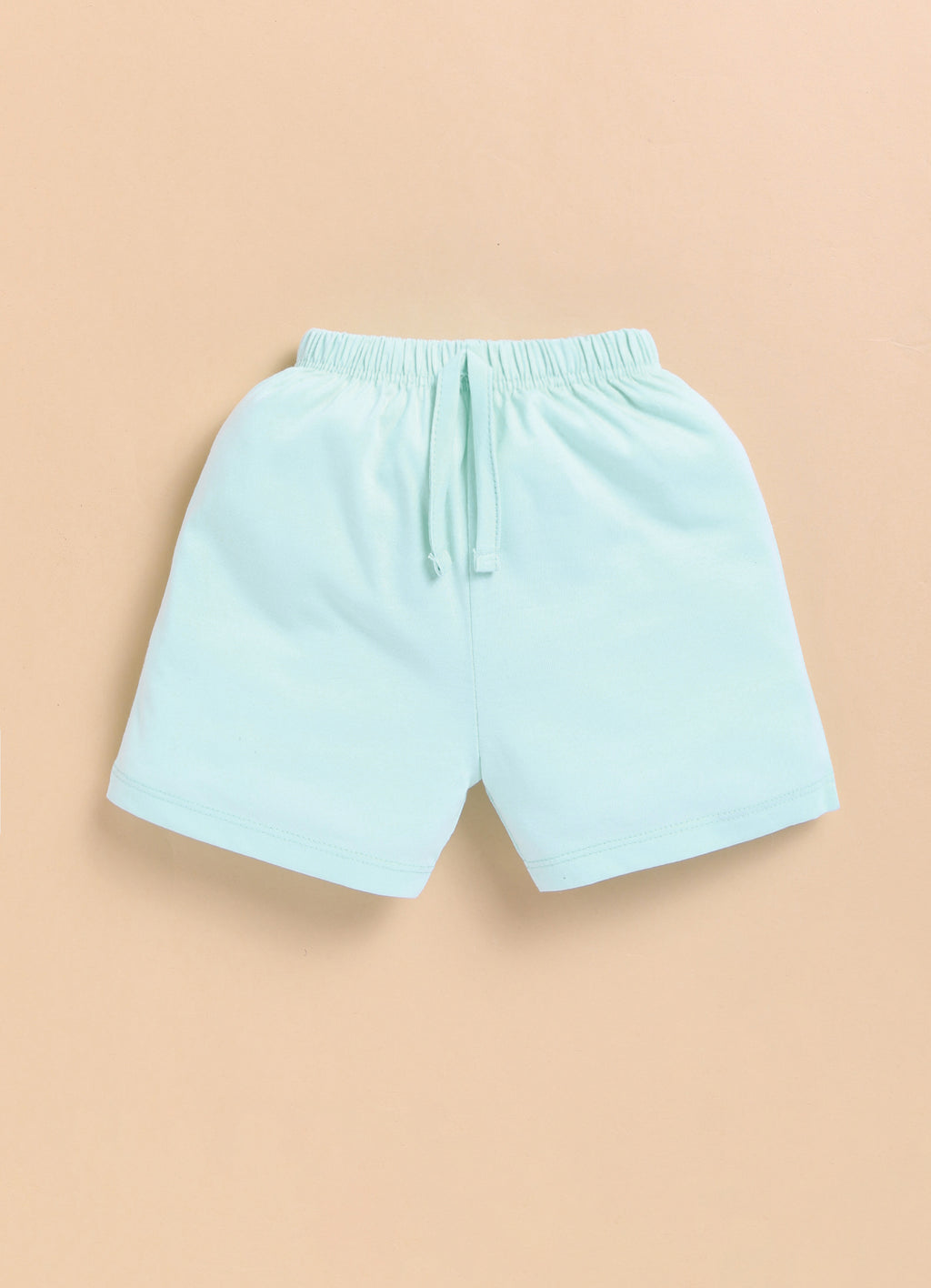 Bumzee Aqua Blue Tie & Dye T-Shirt & Short Set, Half Sleeves, 100% Cotton (Style Peb11241)