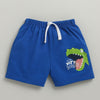 BUMZEE White & Royal Blue Boys Half Sleeves T-Shirt & Short Set