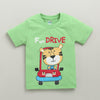 BUMZEE Green & White Boys Half Sleeves T-Shirt & Short Set