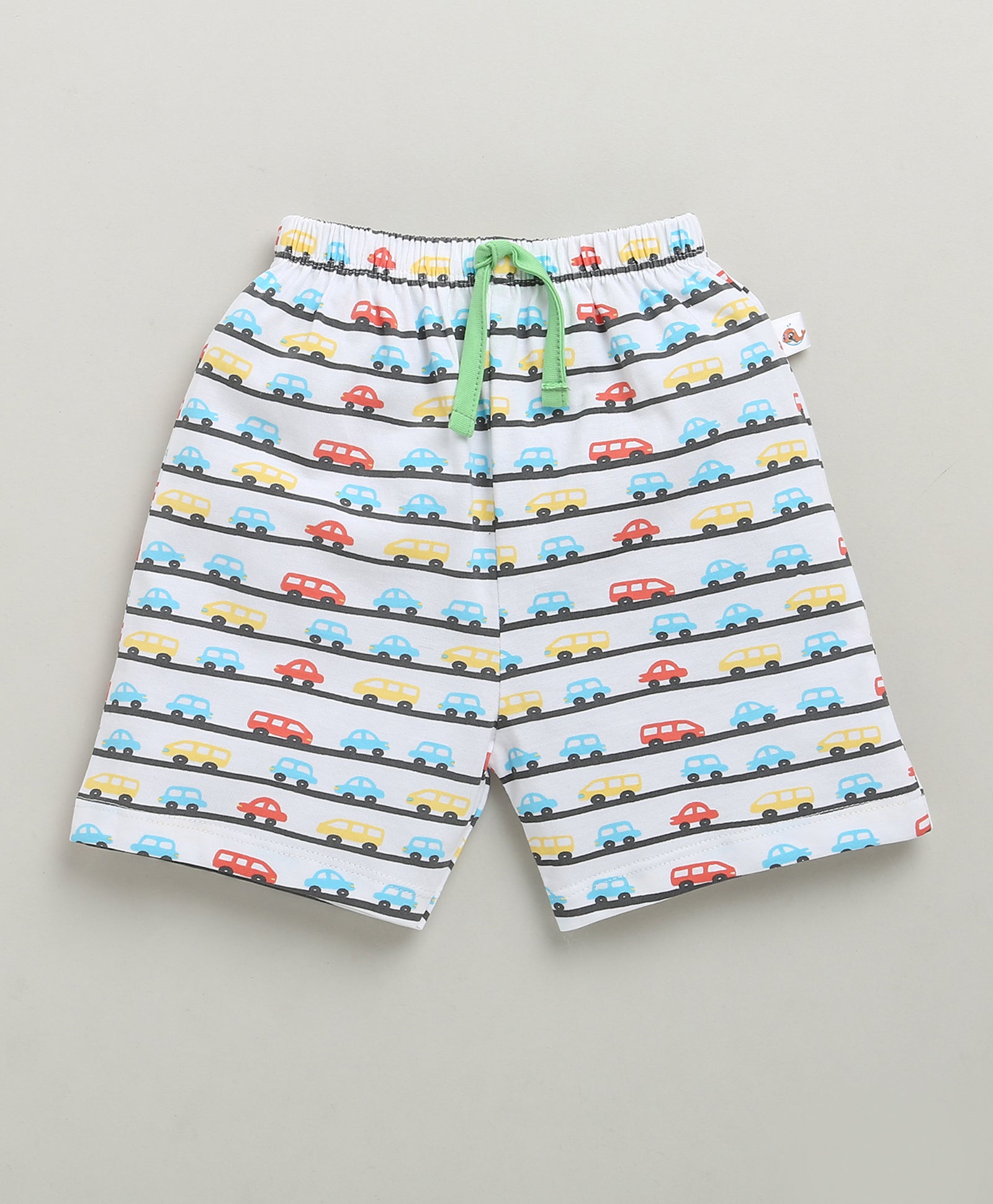 BUMZEE Green & White Boys Half Sleeves T-Shirt & Short Set
