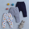 Boys 100% Cotton Animal Diaper Pant - Navy & White