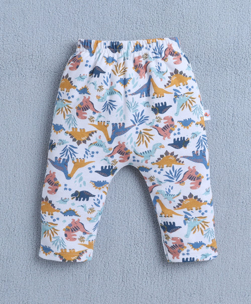 Boys 100% Cotton Animal Diaper Pant - Navy & White