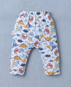 Bumzee Navy & White Animal Print Diaper Pants, Pack of 3, 100% Cotton
