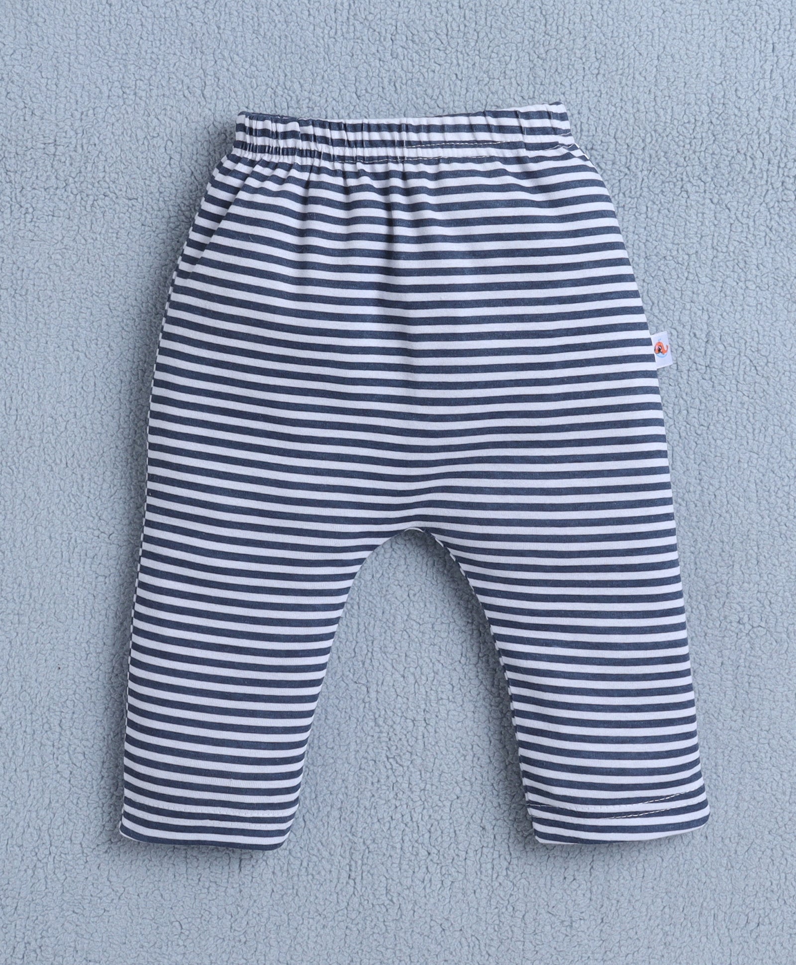 Boys 100% Cotton Animal Diaper Pant - Navy & White